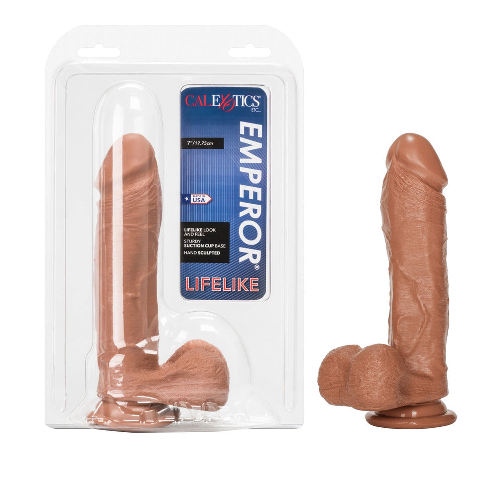 Emperor 7 Inch Life Like Dildo Flesh Brown - UABDSM