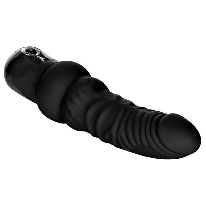 Bendie Power Stud Curvy Vibrator Waterproof Black 6.75 Inch - UABDSM