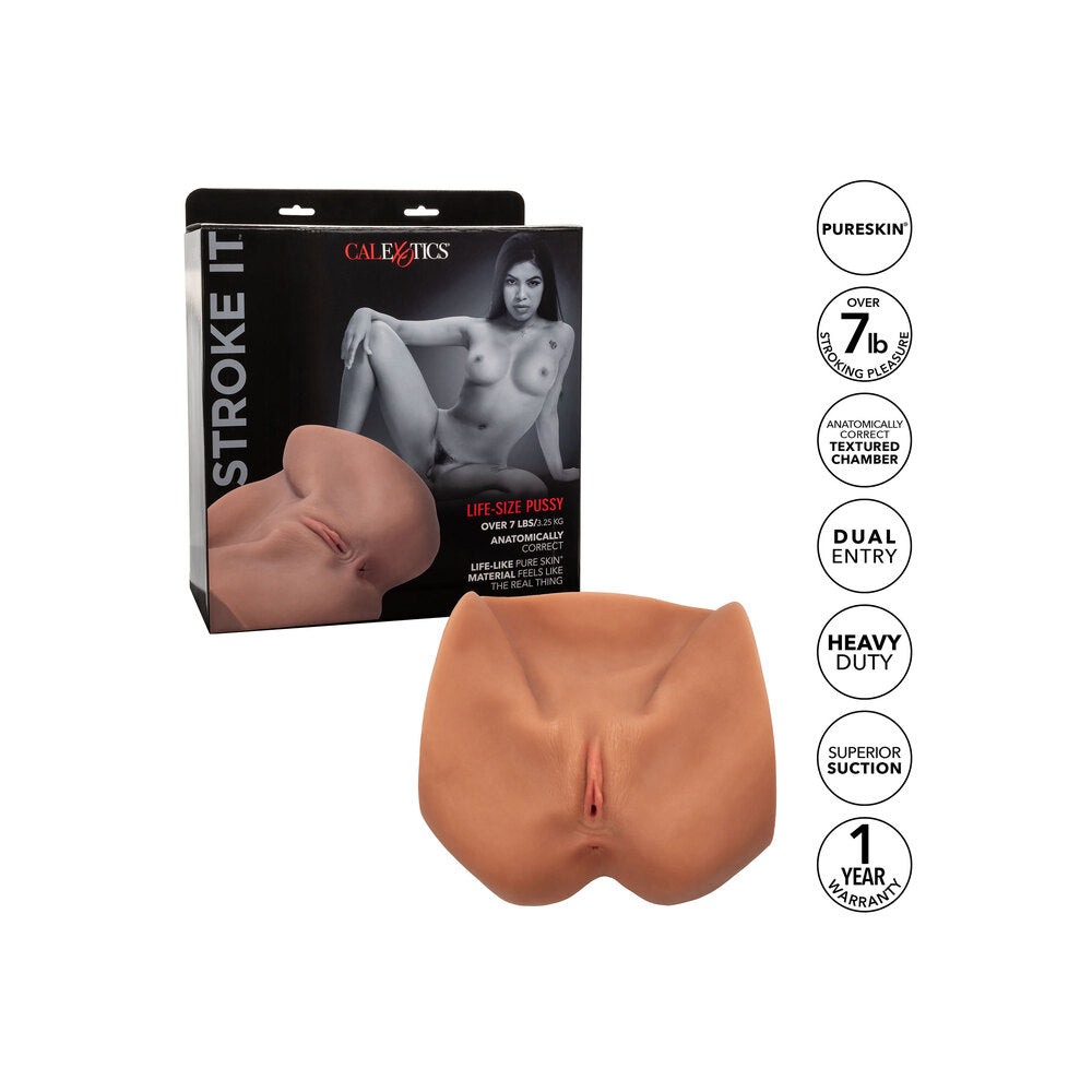 Stroke It Life Size Pussy Flesh Brown - UABDSM