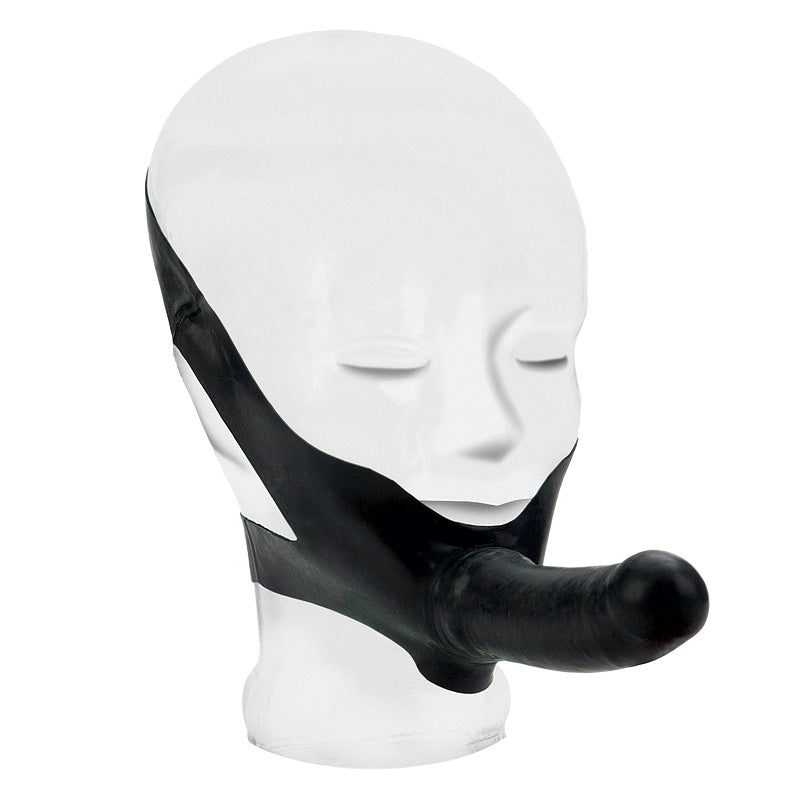 The Accommodator Face Strap On Dildo Black - UABDSM