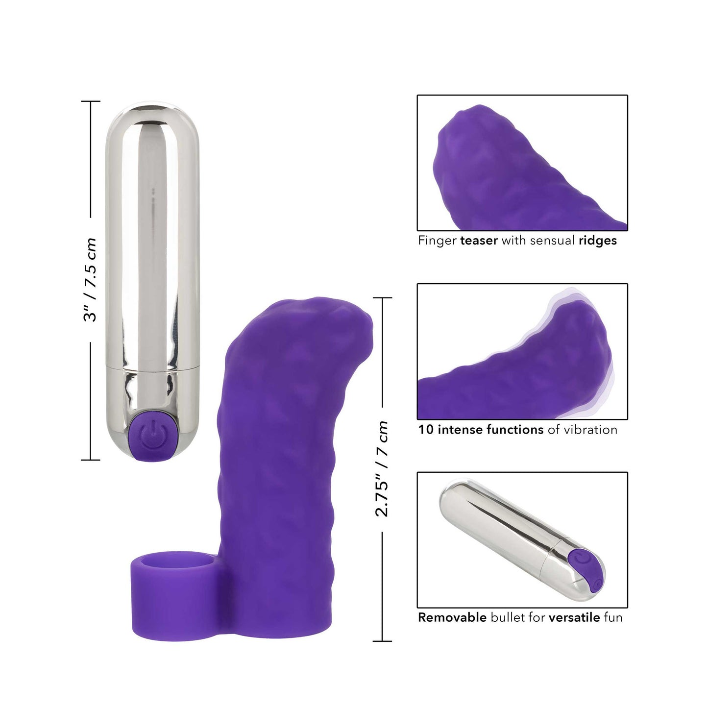 Intimate Play Purple Rechargeable Finger Teaser - UABDSM