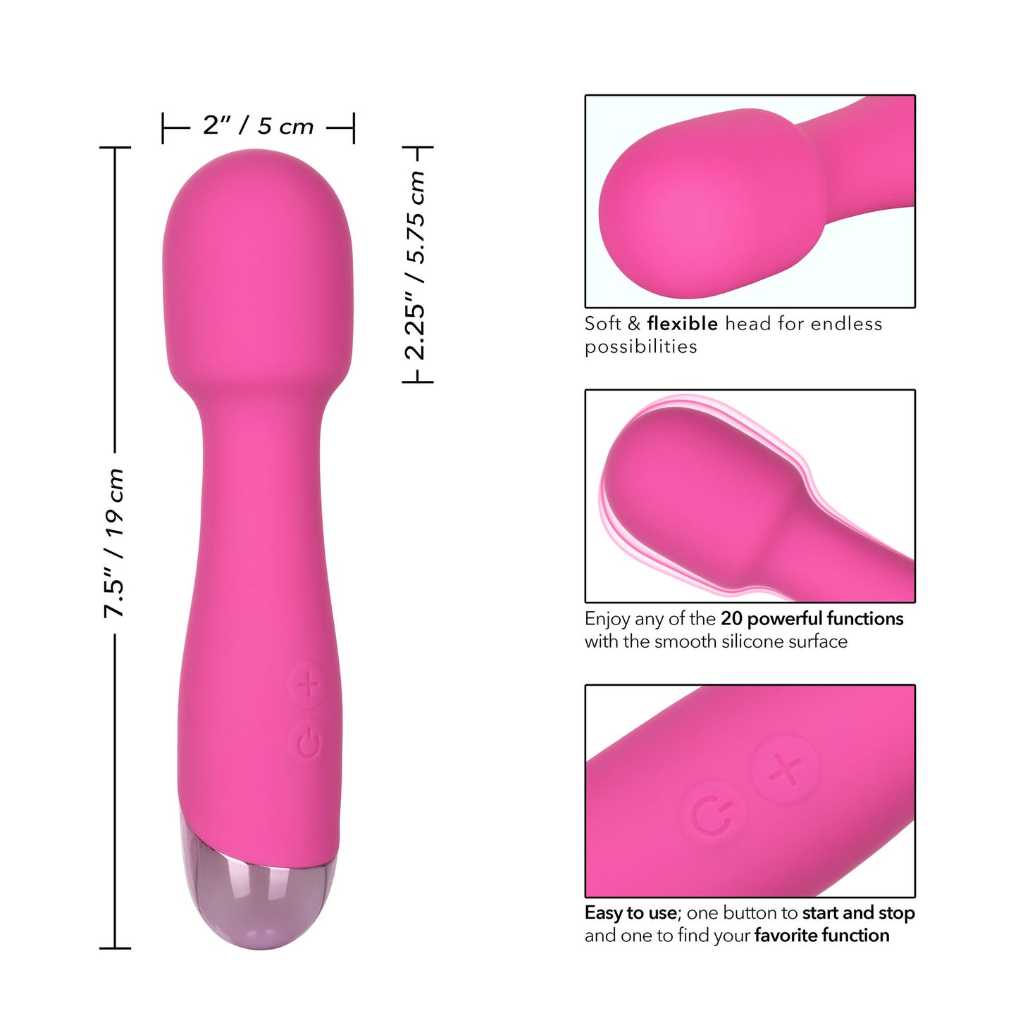 Pink Rechargeable Mini Miracle Massager - UABDSM