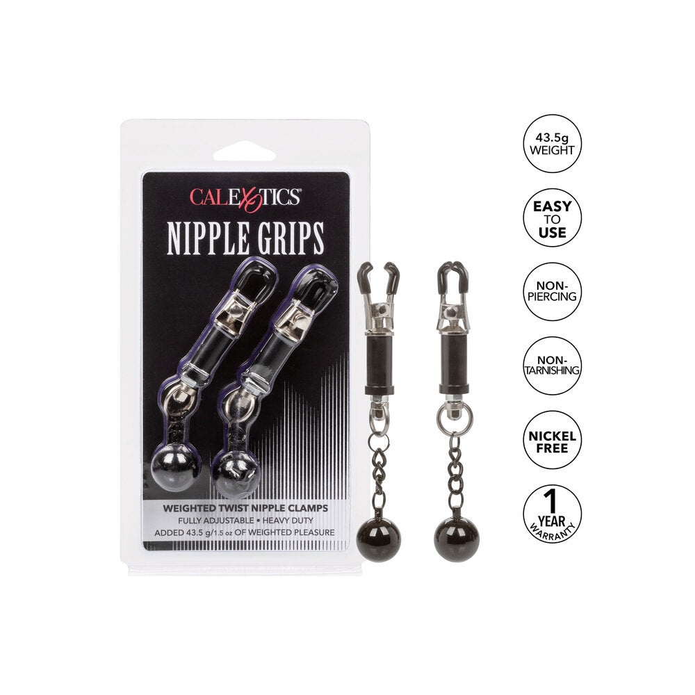 Nipple Grips Weighted Twist Nipple Clamps - UABDSM
