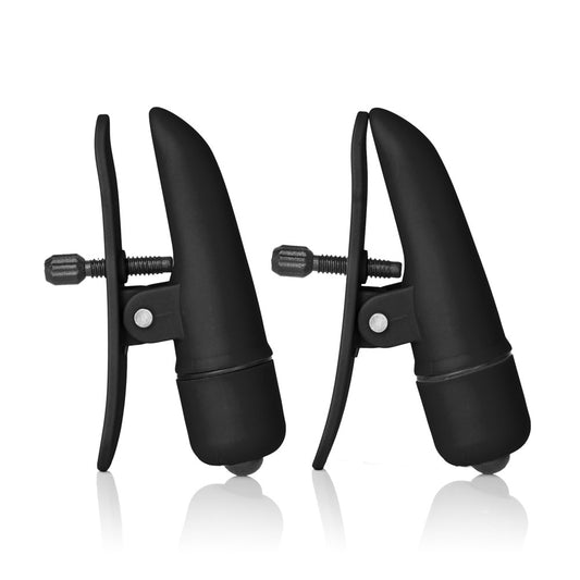 Nipplettes Vibrating Black Nipple Clamps - UABDSM