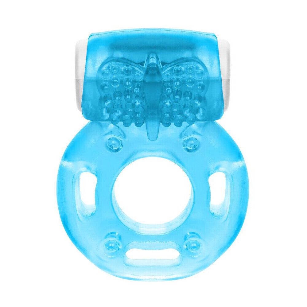 Foil Pack Vibrating Cock Ring Blue - UABDSM