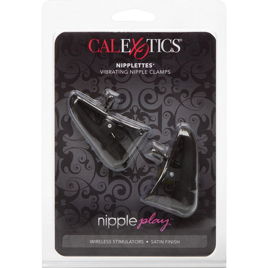 Nipple Play Nipplettes Vibrating Nipple Clamps - Black Nipple Play Nipplettes Vibrating Nipple Clamps - Black - UABDSM
