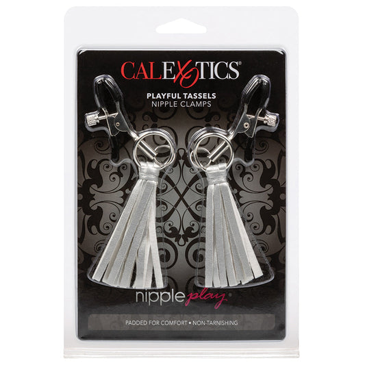 Nipple Play Playful Tassels Nipple Clamps - Silver Nipple Play Playful Tassels Nipple Clamps - Silver - UABDSM