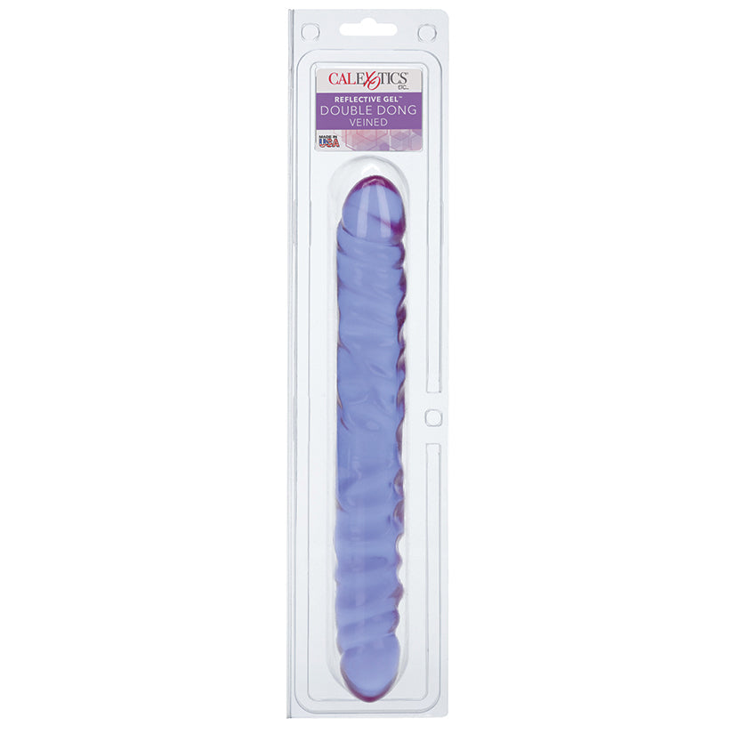 Reflective Gel Veined Double Dong-Purple 12 - UABDSM