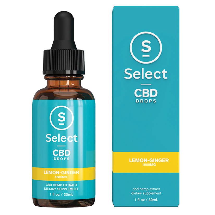 Select CBD 1000mg Drops- Lemon Ginger 30ml - UABDSM