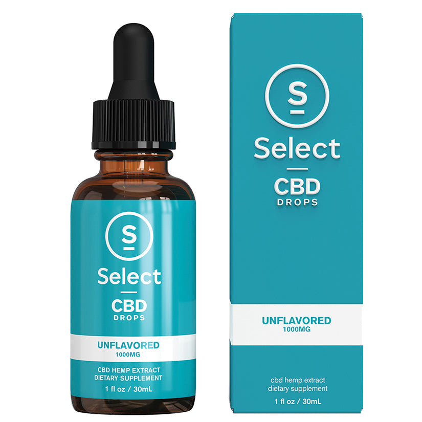 Select CBD 1000mg Drops- Unflavored 30ml - UABDSM