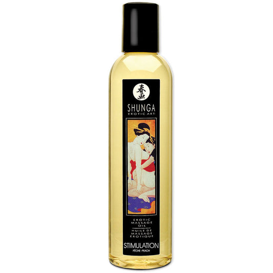 Shunga Erotic Massage Oil-Peach 8oz Shunga Erotic Massage Oil-Peach 8oz - UABDSM