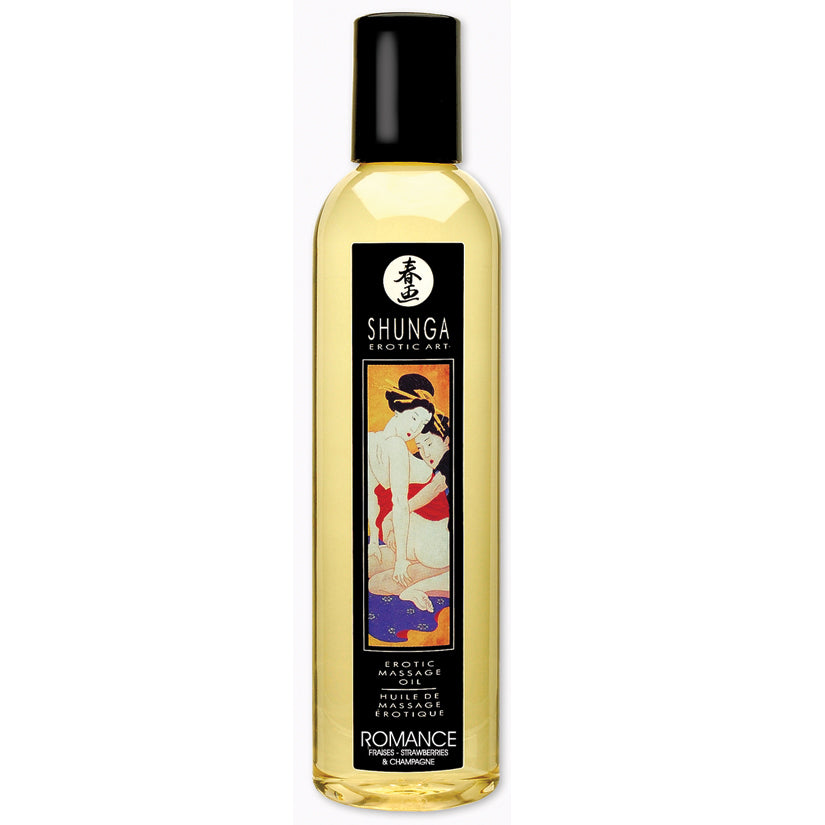 Erotic Massage Oil - Romance - Sparkling Strawberry Wine - 8.4 Fl. Oz. - UABDSM