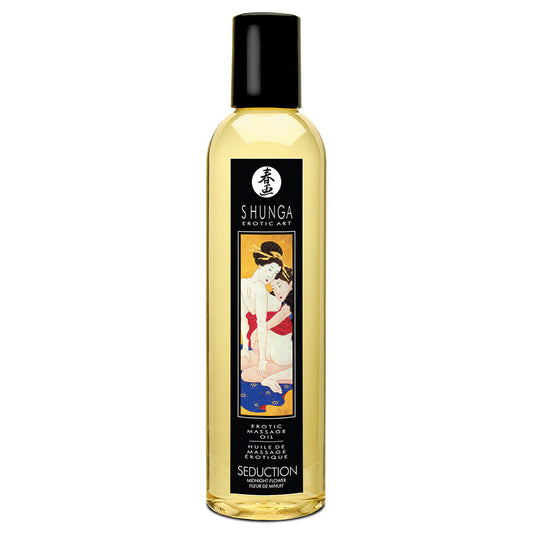 Shunga Seduction Massage Oil-Midnight Flower 8oz Shunga Seduction Massage Oil-Midnight Flower 8oz - UABDSM