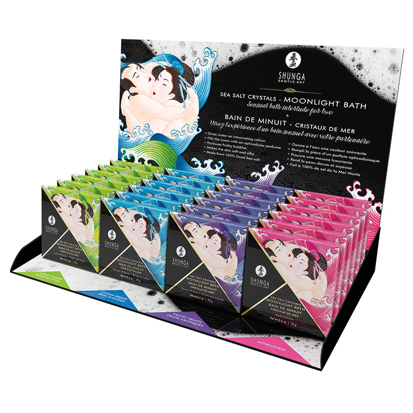 Shunga Crystal Bath Salts Display of 24 Assorted - UABDSM