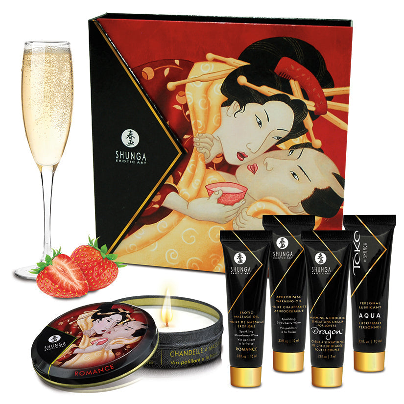 Geishas Secrets Gift Set - Sparkling Strawberry Wine - UABDSM