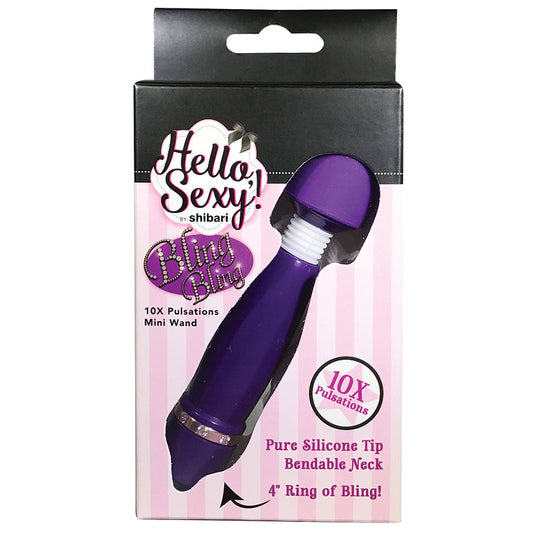 Shibari Hello Sexy Bling Bling Mini Wand-Purple Shibari Hello Sexy Bling Bling Mini Wand-Purple - UABDSM