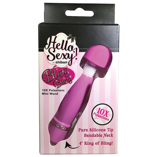 Shibari Hello Sexy Bling Bling Mini Wand-Pink Shibari Hello Sexy Bling Bling Mini Wand-Pink - UABDSM