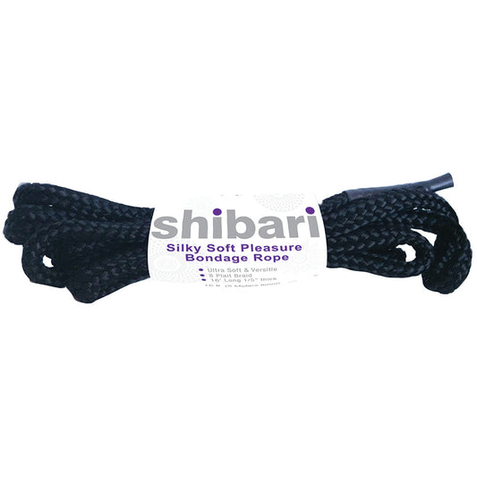 Shibari Silky Soft Bondage Rope-Black 5m - UABDSM