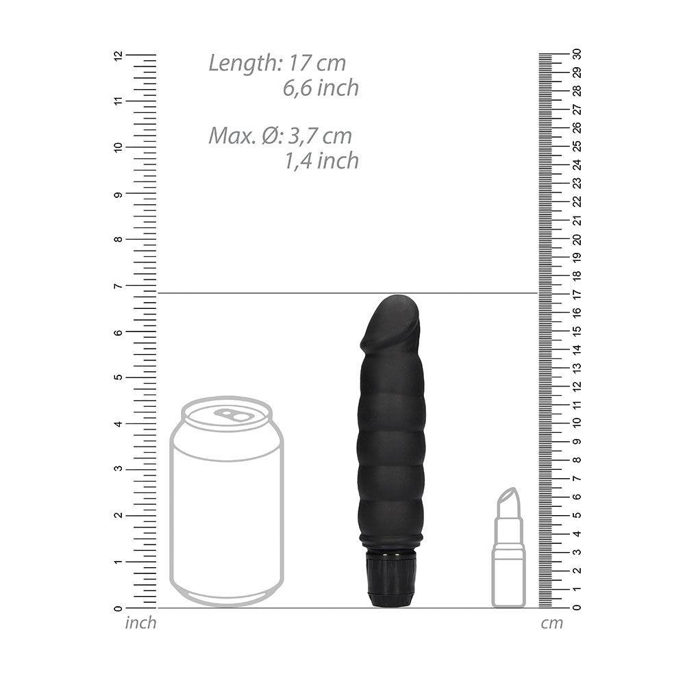 Ribbed Vibrator Black - UABDSM