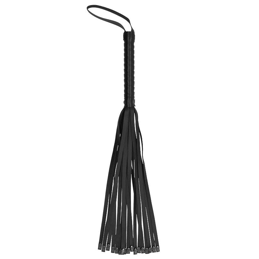 Ouch Skulls & Bones Whip With Skulls-Black - UABDSM