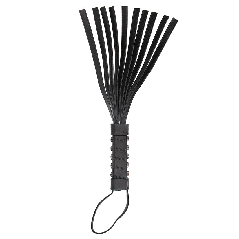 Ouch Skulls & Bones Studded Skull Whip-Black - UABDSM