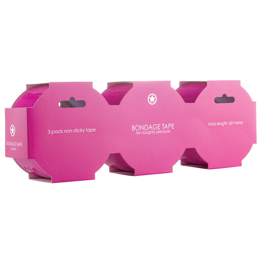 Ouch! Bondage Tape-Pink (3 Pack) Ouch! Bondage Tape-Pink (3 Pack) - UABDSM