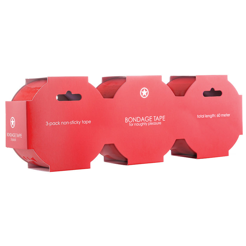 Ouch! Bondage Tape-Red (3 Pack) - UABDSM