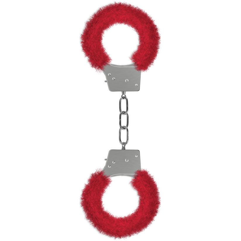 Beginners Furry Handcuffs - Red - UABDSM