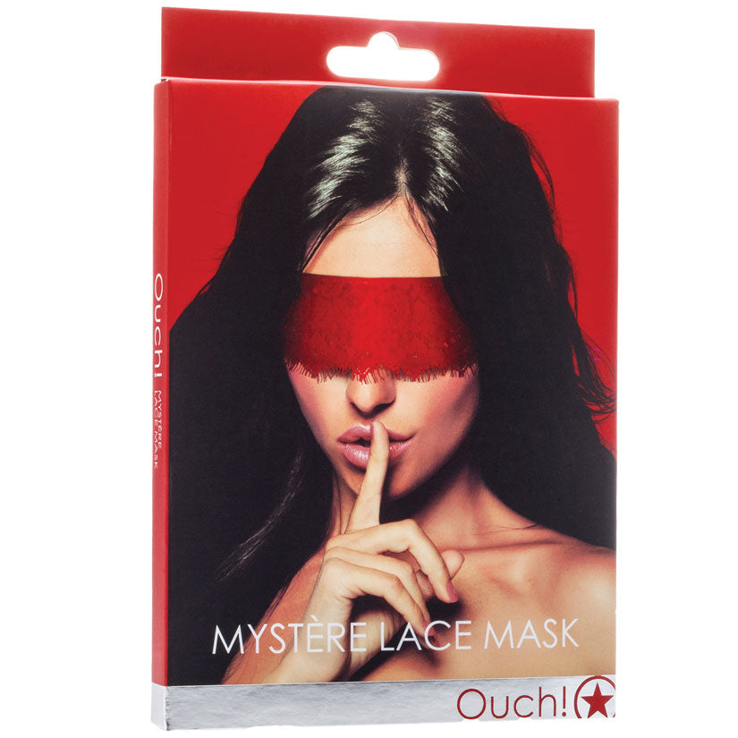 Ouch! Mystère Lace Mask-Red - UABDSM