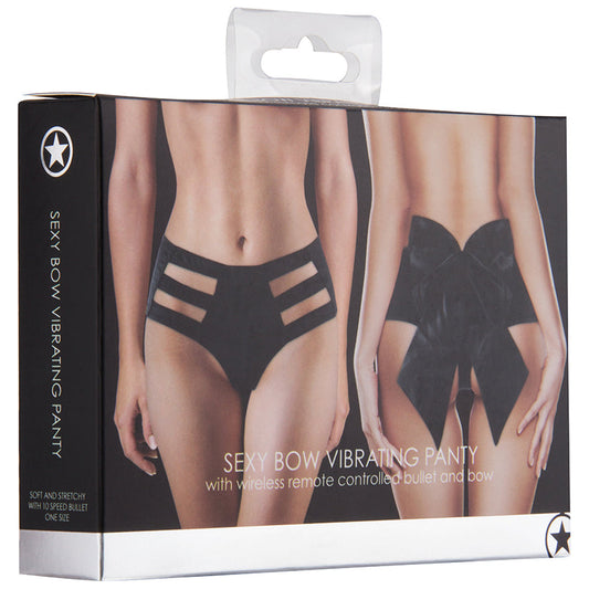 Sexy Bow Vibrating Panty - Black Sexy Bow Vibrating Panty - Black - UABDSM