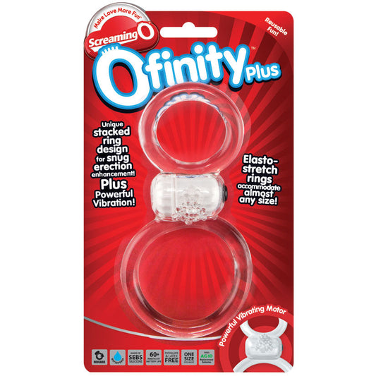 Ofinity Plus - Dual Vibrating Ring - Clear Ofinity Plus - Dual Vibrating Ring - Clear - UABDSM