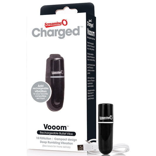 Charged Vooom Rechargeable Bullet Vibe - Black Charged Vooom Rechargeable Bullet Vibe - Black - UABDSM