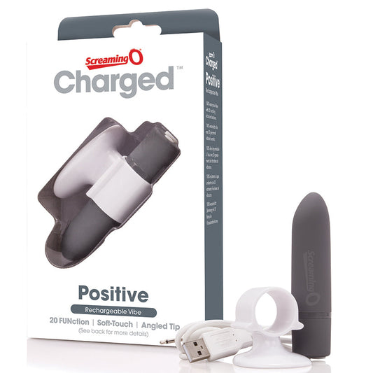 Charged Positive Rechargeable Vibe - Grey Charged Positive Rechargeable Vibe - Grey - UABDSM