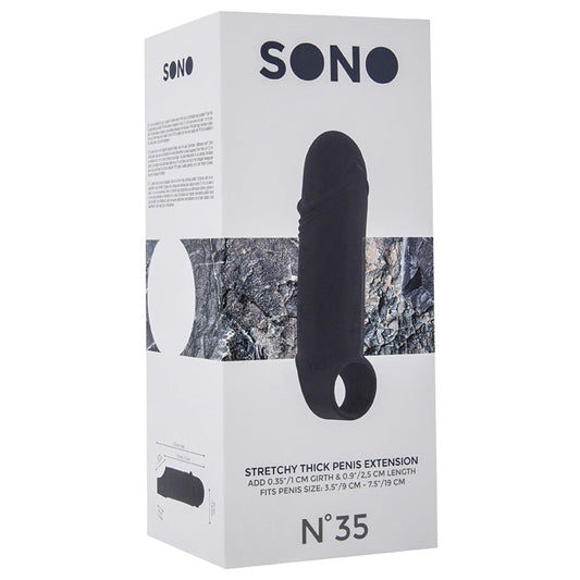 Sono No.35 Stretchy Thick Penis Extension-Black Sono No.35 Stretchy Thick Penis Extension-Black - UABDSM