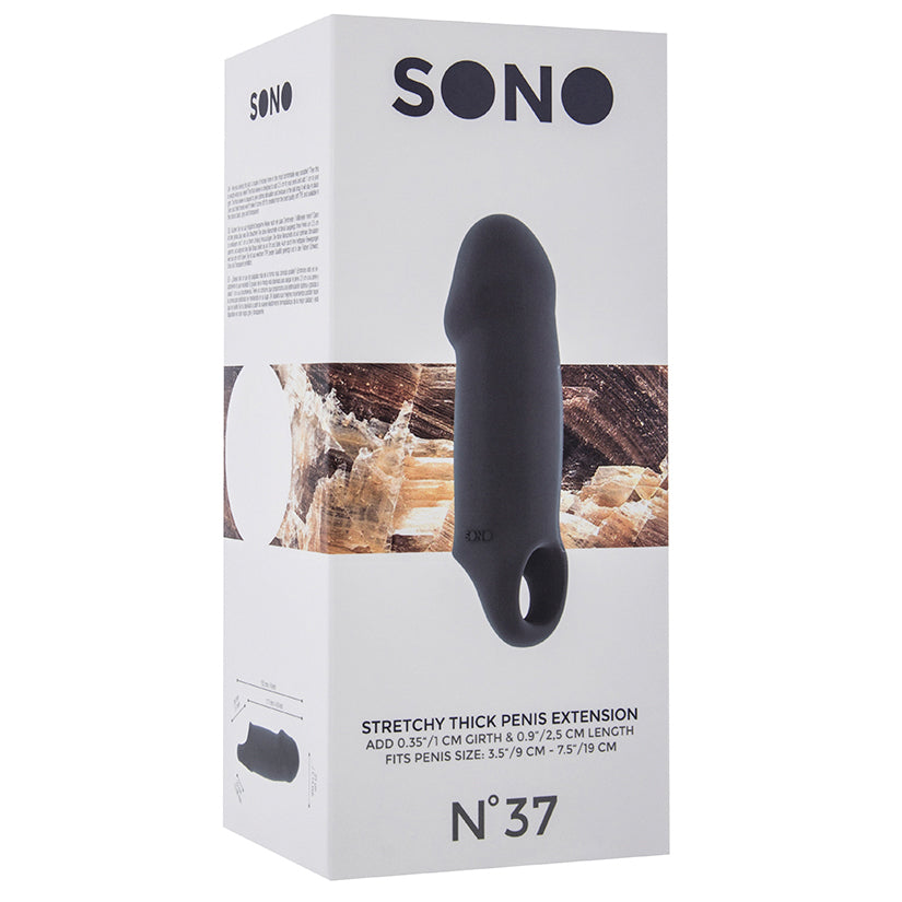 Sono No.37 Stretchy Thick Penis Extension-Grey - UABDSM
