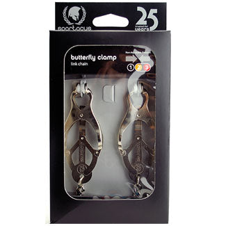 Spartacus Butterfly Clamp With Link Chain-Silver Spartacus Butterfly Clamp With Link Chain-Silver - UABDSM