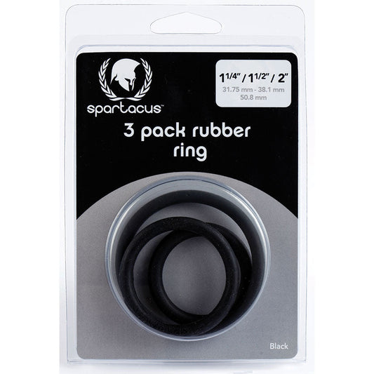 Rubber Cock Ring Set - Black Rubber Cock Ring Set - Black - UABDSM