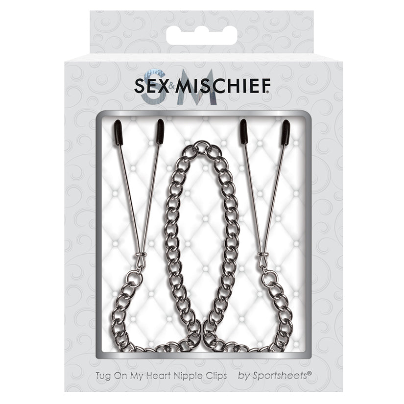 Sex and Mischief Tug on My Heart Nipple Clips - UABDSM