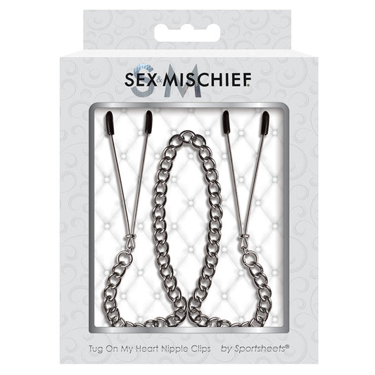 Sex and Mischief Tug on My Heart Nipple Clips Sex and Mischief Tug on My Heart Nipple Clips - UABDSM