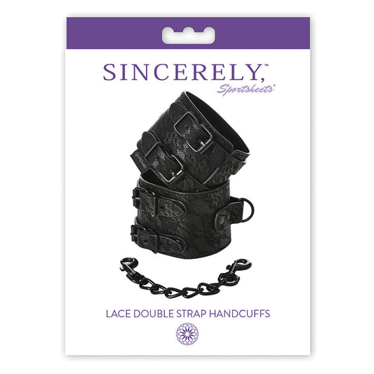 Sincerely Lace Double Strap Hand Cuffs Sincerely Lace Double Strap Hand Cuffs - UABDSM