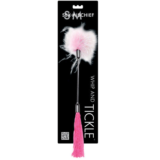 Sex and Mischief Whip and Tickle - Pink and White Sex and Mischief Whip and Tickle - Pink and White - UABDSM