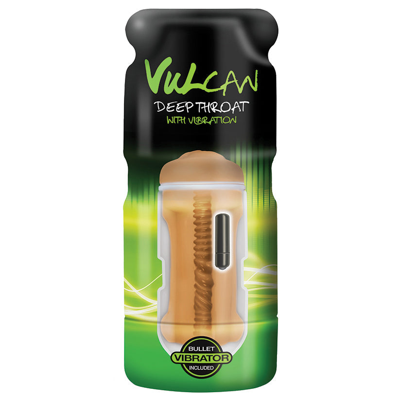 Cyberskin Vulcan Deep Throat With Vibration - Mocha - UABDSM