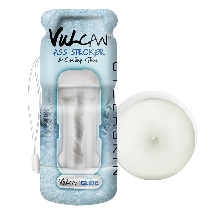 Cyberskin Vulcan Ass Stroker W/cooling Glide - Frost - UABDSM