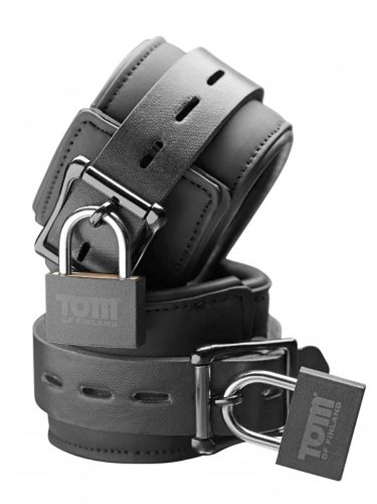 Tom Of Finland Neoprene Wrist Cuffs W/ Locks Tom Of Finland Neoprene Wrist Cuffs W/ Locks - UABDSM