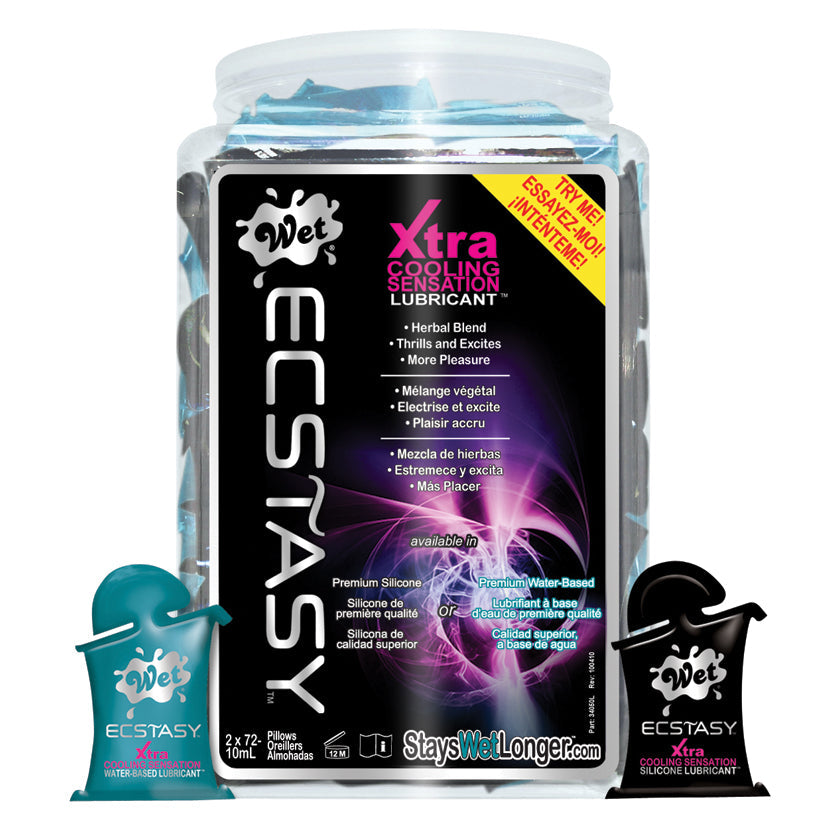 Wet Ecstasy Pillow Packs Bowl of 144 Assorted - UABDSM