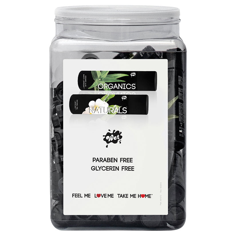 Wet Naturals and Organics Assorted 36 Pc. Bowl - 1 Fl. Oz./ 30ml Bottles - UABDSM