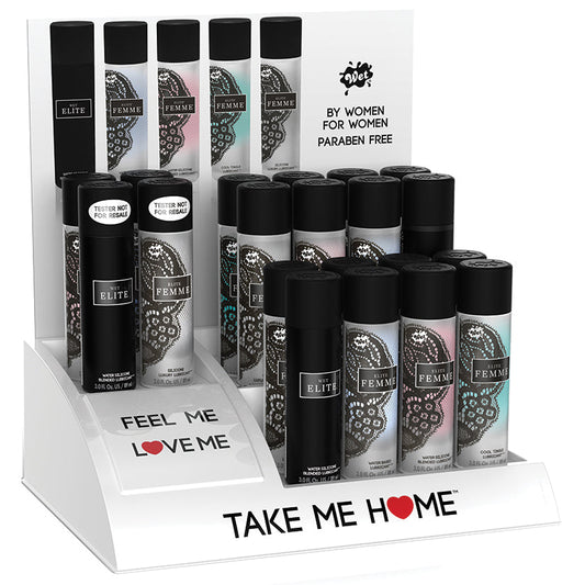 Wet Black/Elite Femme Counter Top Display with Free Testers Wet Black/Elite Femme Counter Top Display with Free Testers - UABDSM