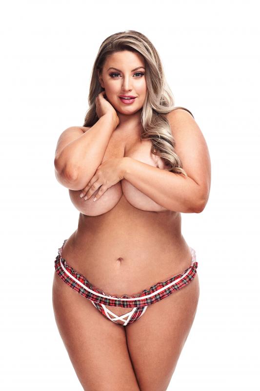 Sexy School Girl Thong With Open Crotch - Red Sexy School Girl Thong With Open Crotch - Red - UABDSM