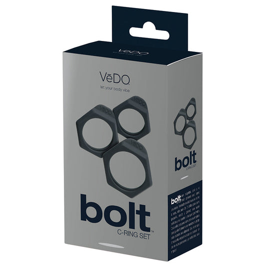 Vedo Bolt C-ring Set-Just Black Vedo Bolt C-ring Set-Just Black - UABDSM