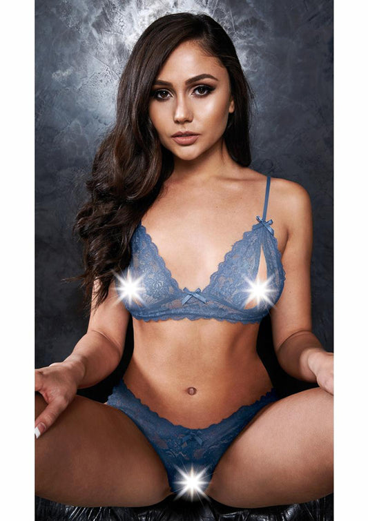 Bra With Open Cups & Crotchless G-String Bra With Open Cups & Crotchless G-String - UABDSM